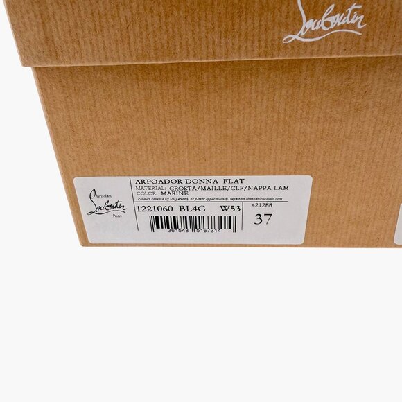 Christian Louboutin Arpoador Navy Blue Suede Sock Sneakers Size 37 US 7 Women's - Picture 16 of 16